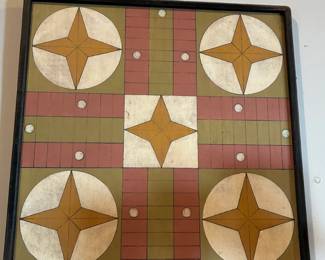 Parcheesi game board decor by Stroud