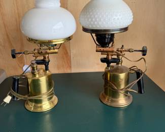 Vintage blow torch lamps