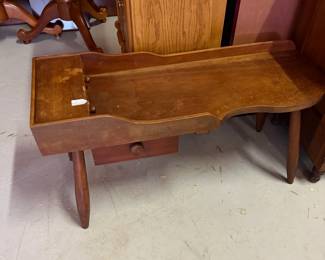 Vintage wooden cobbler's bench coffee table