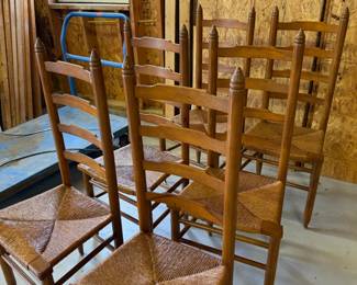 6 ladder back dinner chairs