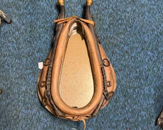 Antique horse  collar mirror
