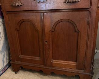 1800’s walnut washstand w/ marble top