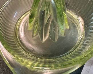 Uranium glass citrus reamer (one of two)