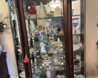 One of TWO simply magnificent carved china cabinets … a rare offering