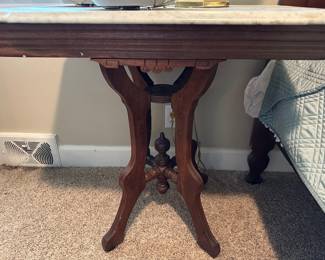 1800’s marble top bedside table