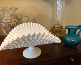 1940’s milk glass banana boat