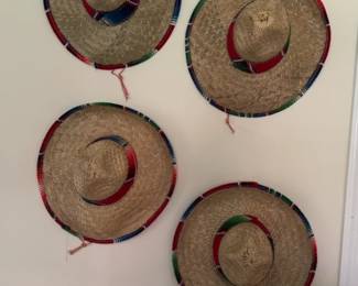 each4 avail Traditional Woven Straw Sombreros with Decorative Trim