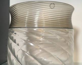 9 Venini Murano Glass Ribbed Vase