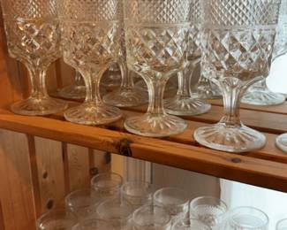 each10 avail Vintage Wexford Stemware by Anchor Hocking Water Goblets