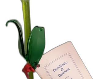 Murano Glass Calla Lily Flower Sculpture
