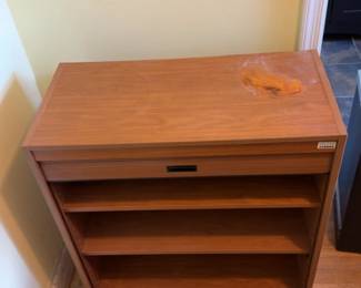 14x30x33 Cierre Wood Veneer Tambour Door Office Cabinet