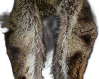 Vintage LongHair Natural Fur Coat Collar Shawl Stole