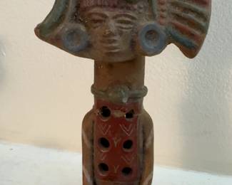 7 MexicanMesoamericanStyle Painted Pottery Figure