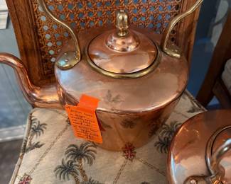 #48 - $150 - Bristish copper larger tea kettle 12x13