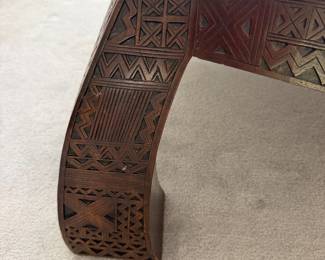 #17 - $250 - Square bentwood carved table 42x19x42