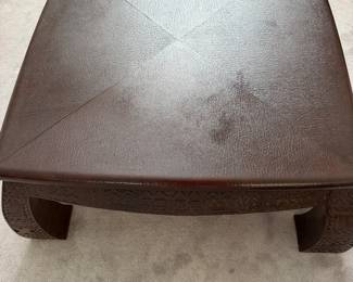 #17 - $250 - Square bentwood carved table 42x19x42