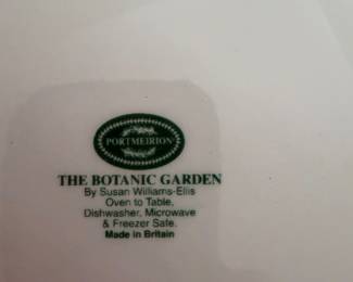 #65B - $495 - Portmarion set of china Botanic garden for 8