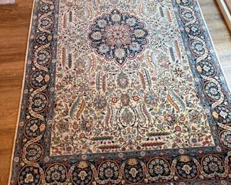 #82 - $ - Blue and brown area carpet