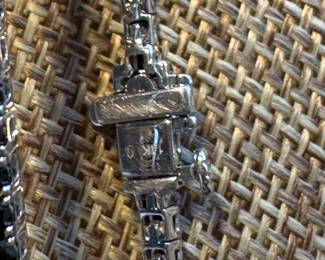 #17 - $995 - Bracelet 7" tennis style black diam - 7.8gr