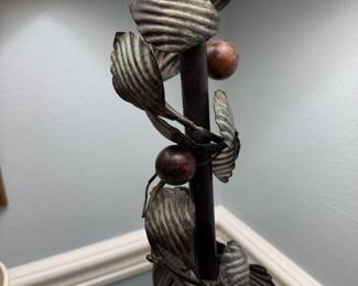 #65A - $50 - Metal table lamp with brown shade