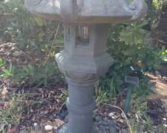 #108 - $200 - Gray stone Japanese garden pagoda lantern