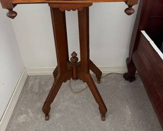 #84 - $150 - Eastlake side table marble top 18x14x28