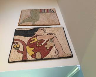 #70 - $200 - Nicaragua- lady sitting 37x25 woven grass #71 - $150 - Nicaragua - Toucan 35x23 woven grass