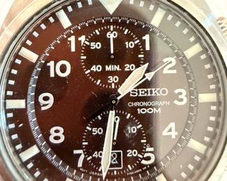 #104 - $80 - Seiko SNN241 Stainless steel watch original band