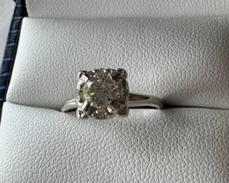 #8 - $900 -Ring w.gold .48ct diam antique cut Vs1-Vs2, H color - size 6