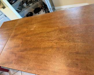 #66 - $350 - Danish table with built in leaf size 51"Lx33Wx29T