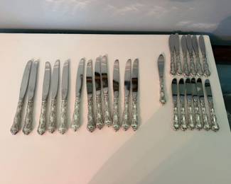 #60 - $5,250 - Gorham set of sterling flatware "Strasbourg" introduced 1987 - 99 pieces-99.77 oz