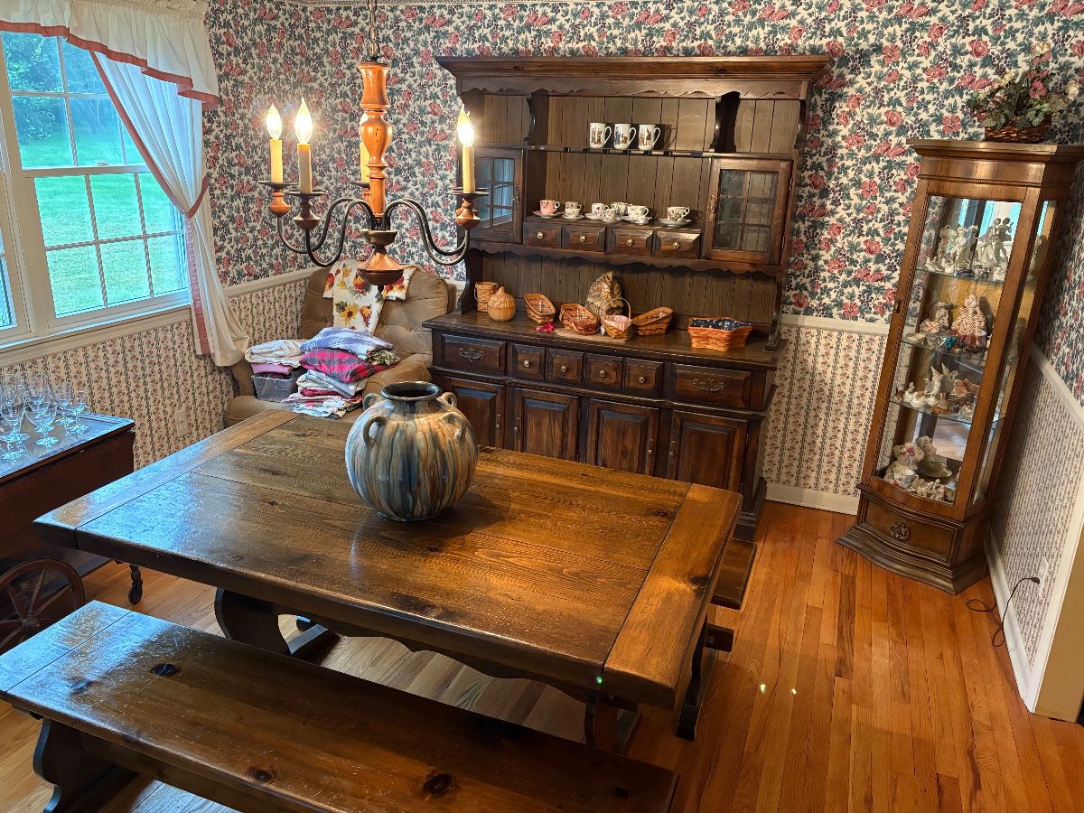 Farmhouse Dining Table & Benches