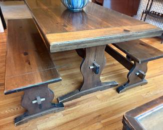 Farmhouse Dining Table & Benches