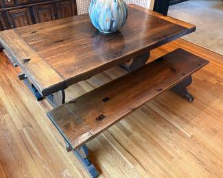Farmhouse Dining Table & Benches