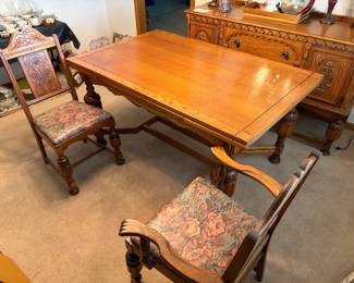 Vintage Dining Table & Chairs – Family Heirloom Refinished in the 1970s