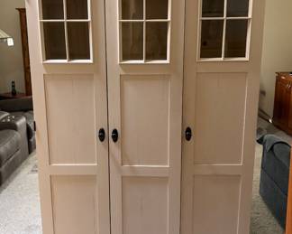 Christopher Lowell Shore Computer Armoire – Vintage Cottage/Antiqued White