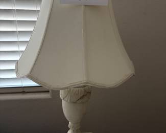 Vintage Carved Marble/Alabaster Table Lamp with Original-Style Shade