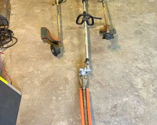 Weed whackers and hedge trimmer