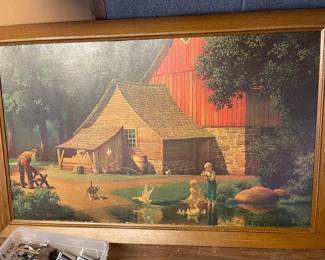 Vintage farm print