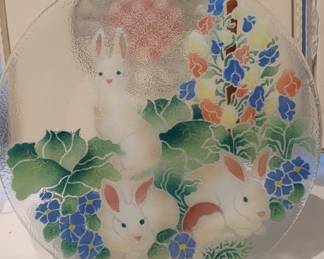 Daphne Hand-Painted Glass Decorative Plate