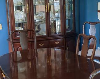 Pennsylvania House Cherry Dining Set with China Cabinet