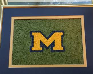 University of Michigan Block M Tufted Wall Art