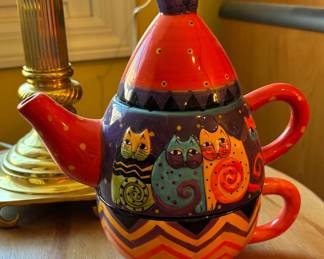 Laurel Burch for Ganz Cat-themed Tea-for-One Set