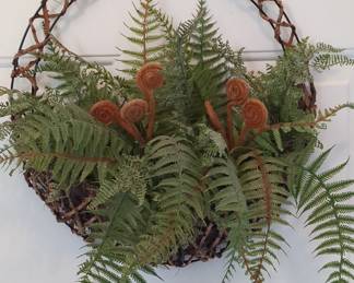 Woven Willow and Fiddlehead Fern Wall Wreath