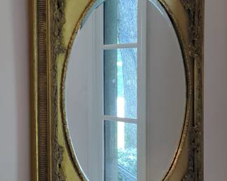 Vintage Giltwood Oval Wall Mirror