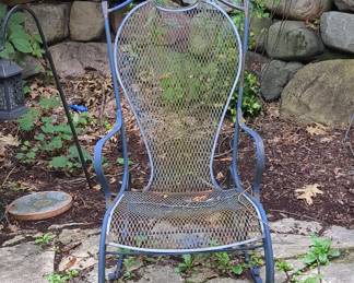 Vintage Russell Woodard Wrought Iron Mesh Rocking Chair