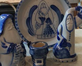 Eldreth Pottery Salt-Glazed Stoneware Santa Collection