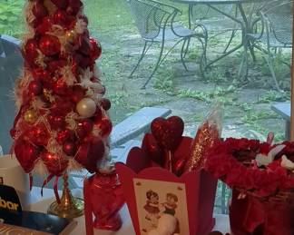 Valentine's Day Decor Collection with Tabletop Tree and Figurines