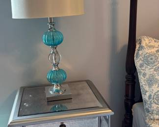 JONATHAN Y Ella 27" Glass Triple-Sphere LED Table Lamp, Mercury Silver/Chrome