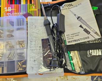 Wood burning tool and supplies